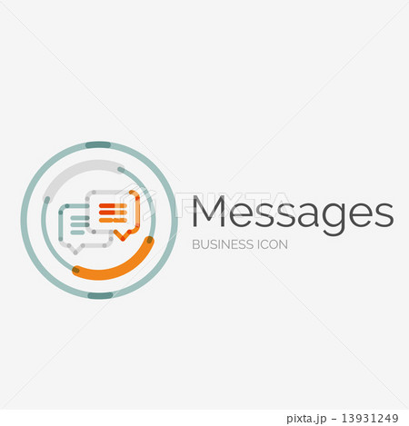 Thin line neat design logo, messages concept Thin line neat design logo, messages concept 13931249