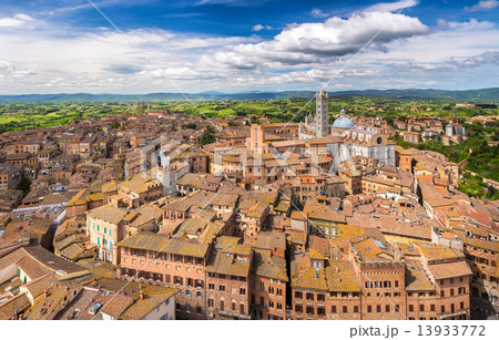 Aerial view of Siena Aerial view of Siena 13933772