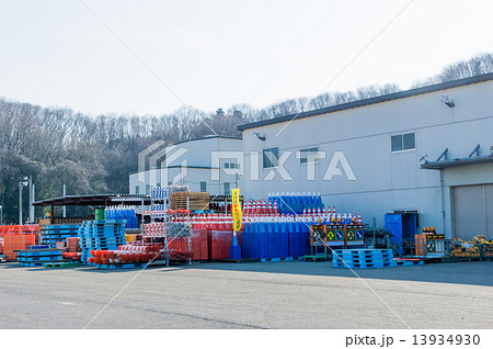 道路工事の資材置き場 道路工事の資材置き場 13934930