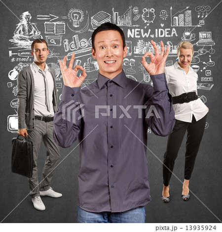 Teamwork and Asian Man Shows OK Teamwork and Asian Man Shows OK 13935924