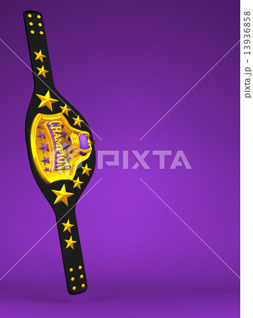 Champion Belt On Purple Text Space Champion Belt On Purple Text Space 13936858