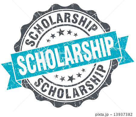 scholarship vintage turquoise seal isolated on white 13937382