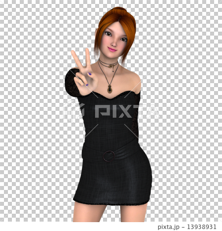 一個穿黑色連衣裙的女人 一個穿黑色連衣裙的女人 13938931