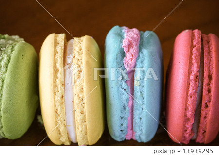 Macarons set with vintage pictures style or sweet pictures style. 13939295
