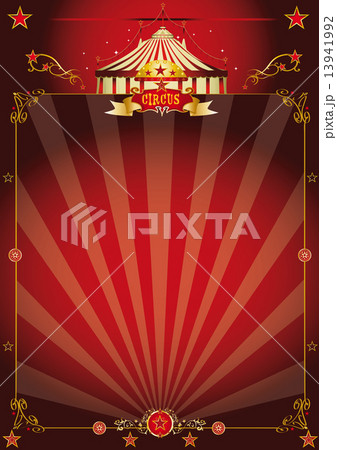 Magic red fantastic circus poster 13941992