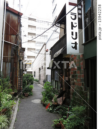 老舗喫茶店が連なる神田神保町の路地 老舗喫茶店が連なる神田神保町の路地 13942258