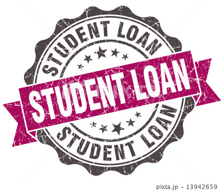 student loan grunge violet seal isolated on white 13942659