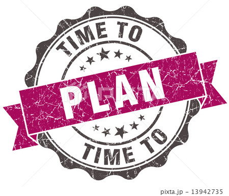 time to plan grunge violet seal isolated on white time to plan grunge violet seal isolated on white 13942735