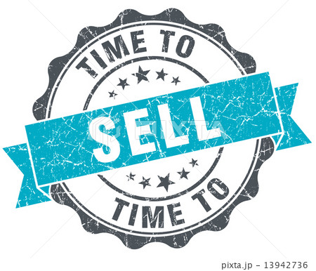 time to sell vintage turquoise seal isolated on white time to sell vintage turquoise seal isolated on white 13942736