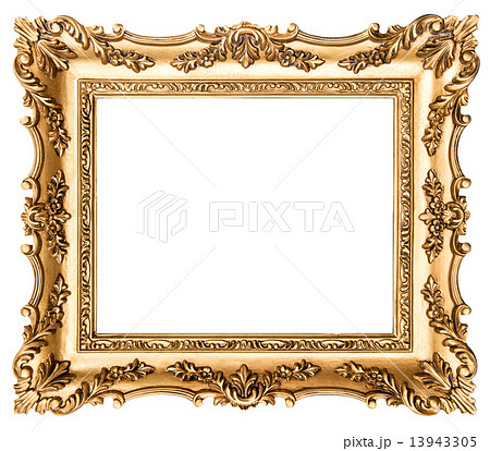 Vintage golden picture frame. Antique style object 13943305