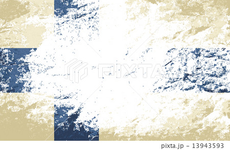 Finnish flag. Grunge background. Vector illustration Finnish flag. Grunge background. Vector illustration 13943593