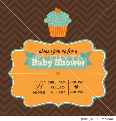 baby shower invitation in retro style baby shower invitation in retro style 13945288