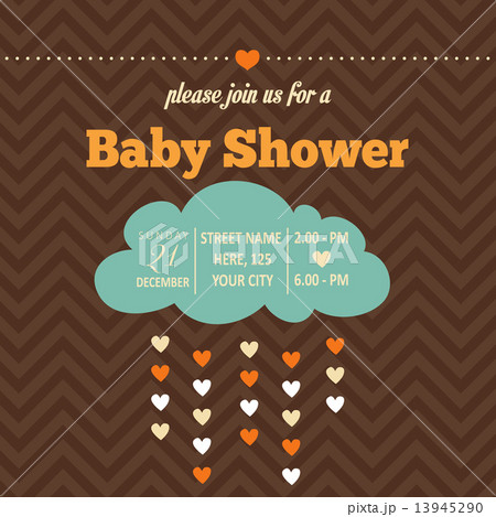 baby shower invitation in retro style baby shower invitation in retro style 13945290