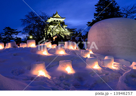 かまくら祭り　秋田県横手市 13946257