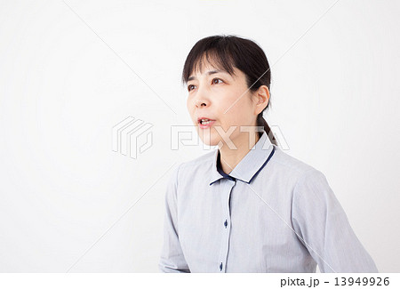 話をするミドルのビジネス女性 13949926