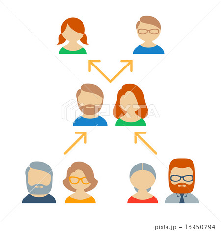 Icons and avatars family 13950794