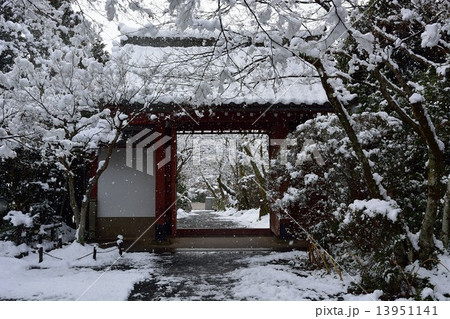 雪の京都常照寺 13951141