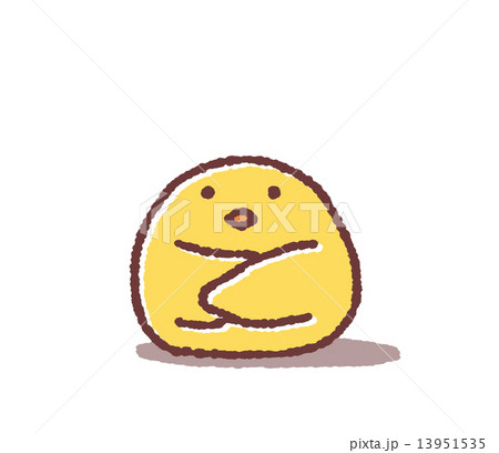 ヒヨコ座るのイラスト素材 ヒヨコ座るのイラスト素材