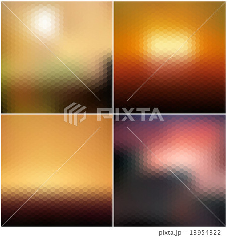 Vector blurred hexagonal backgrounds set with sea landscape Vector blurred hexagonal backgrounds set with sea landscape 13954322
