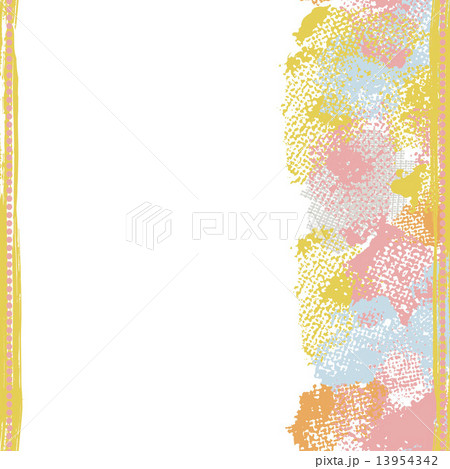 Hand drawn  shabby seamless border in cheerful  tones 13954342