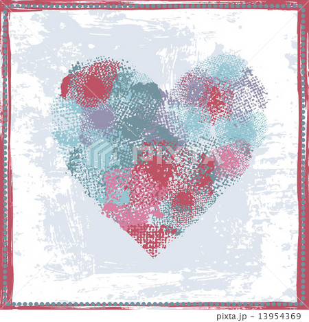 Hand painted textured heart 13954369