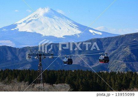 富士山とロープウェイ 13955099