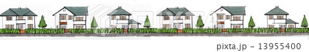 住宅の通り立面図 13955400