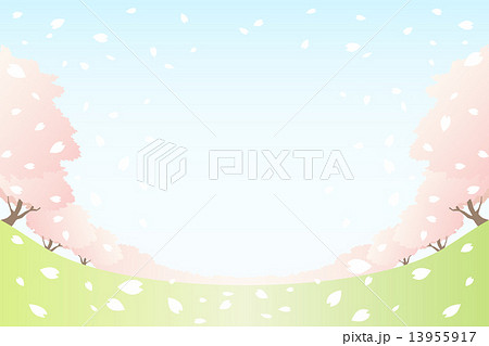 桜咲く草原 桜咲く草原 13955917