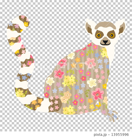 Flower pattern wolverine lemur 13955996