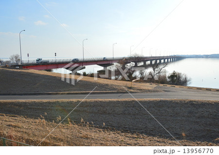 行方市側から見た「霞ヶ浦大橋」（茨城県行方市玉造甲） 13956770