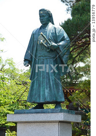 新選組副長 土方歳三の像 高幡不動尊 金剛寺 東京都日野市高幡 の写真素材