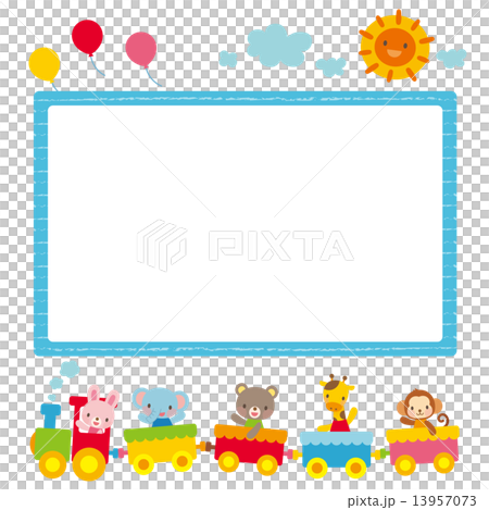 複製兒童的空間動物在火車上 13957073