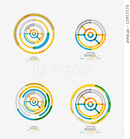 Car steering wheel icon Car steering wheel icon 13957570