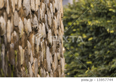 中の茶屋の石塀 13957744