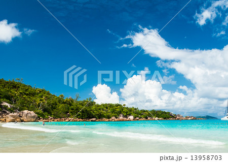 Anse Lazio beach, Praslin island, Seychelles Anse Lazio beach, Praslin island, Seychelles 13958703