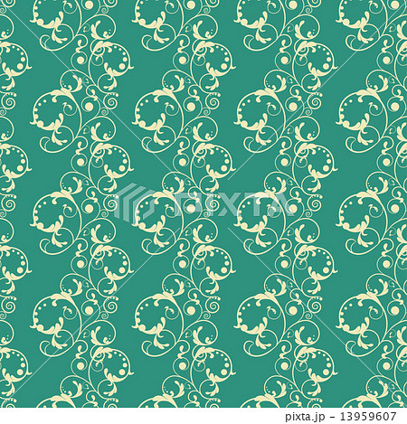 Seamless Damask Carpet Pattern Vintage Vector Stock Illustration