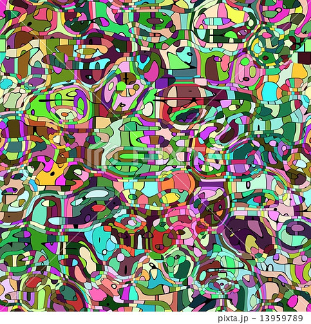Colorful entwined mosaic background illustration. 13959789