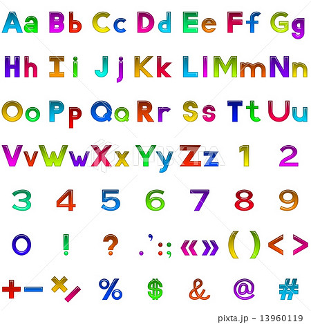 Set of letters and numbers, buttons Set of letters and numbers, buttons 13960119