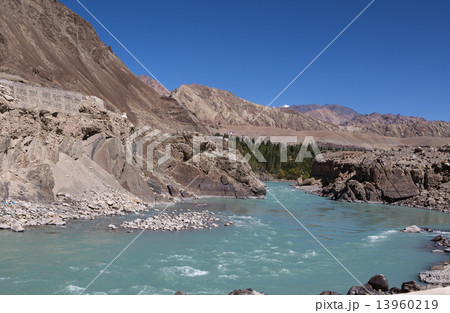 Himalayan landscape in Himalayas. Ladakh, India 13960219
