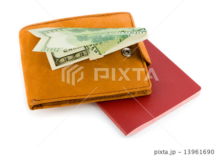 Passport, wallet and money airplane - travel concept Passport, wallet and money airplane - travel concept 13961690