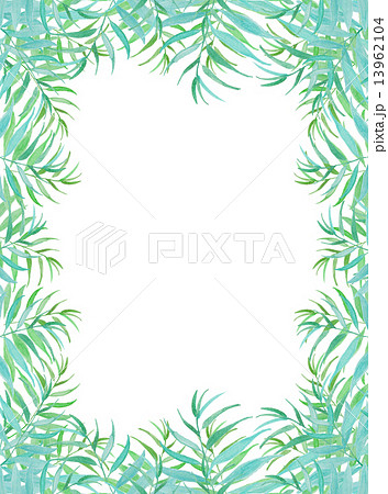 椰子の葉 椰子 ヤシ 緑の葉 熱帯 トロピカル 暑い ハワイ 沖縄 バリ バリ島 リゾート 風 のイラスト素材 13962104 Pixta