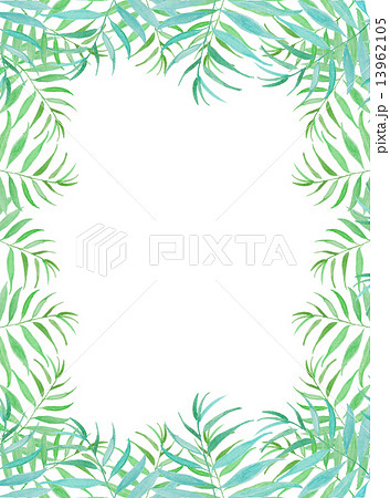 椰子の葉 椰子 ヤシ 緑の葉 熱帯 トロピカル 暑い ハワイ 沖縄 バリ バリ島 グアム リゾ のイラスト素材