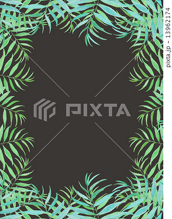 椰子の葉 椰子 ヤシ 緑の葉 熱帯 トロピカル 暑い ハワイ 沖縄 バリ バリ島 グアム リゾ のイラスト素材