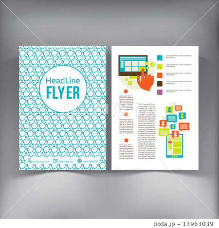 Abstract  Brochure Flyer design vector template. 13963039