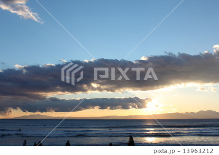 海辺の夕陽 13963212