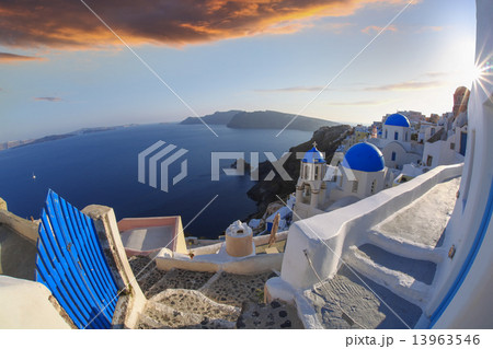 Oia village in Santorini island, Greece 13963546