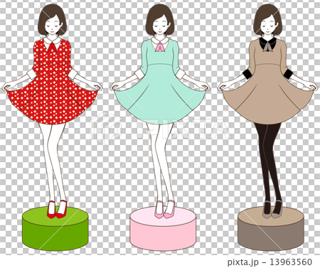 フィギュア お辞儀のイラスト素材