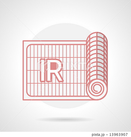 Red vector icon for IR underfloor heating 13963907