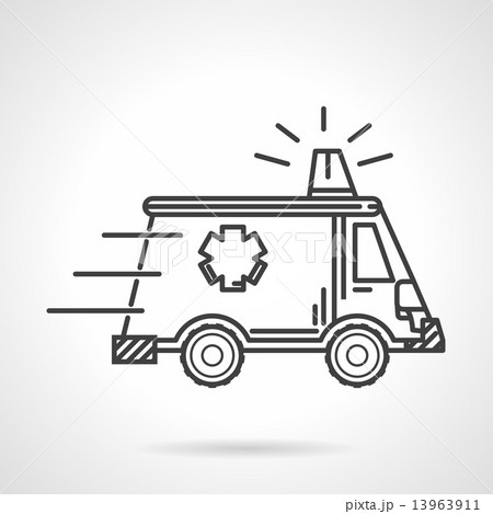 Black vector icon for ambulance car 13963911