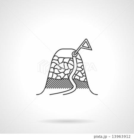 Black vector icon for mountain peak 13963912